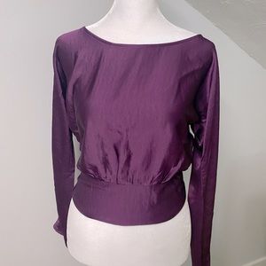 NEW EXPRESS Purple Silk Top